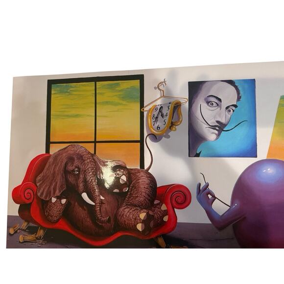 36 X 23 2024 Michael Godard Dali’s Muse Promo Litograph Printed Signature Art - Picture 10 of 11